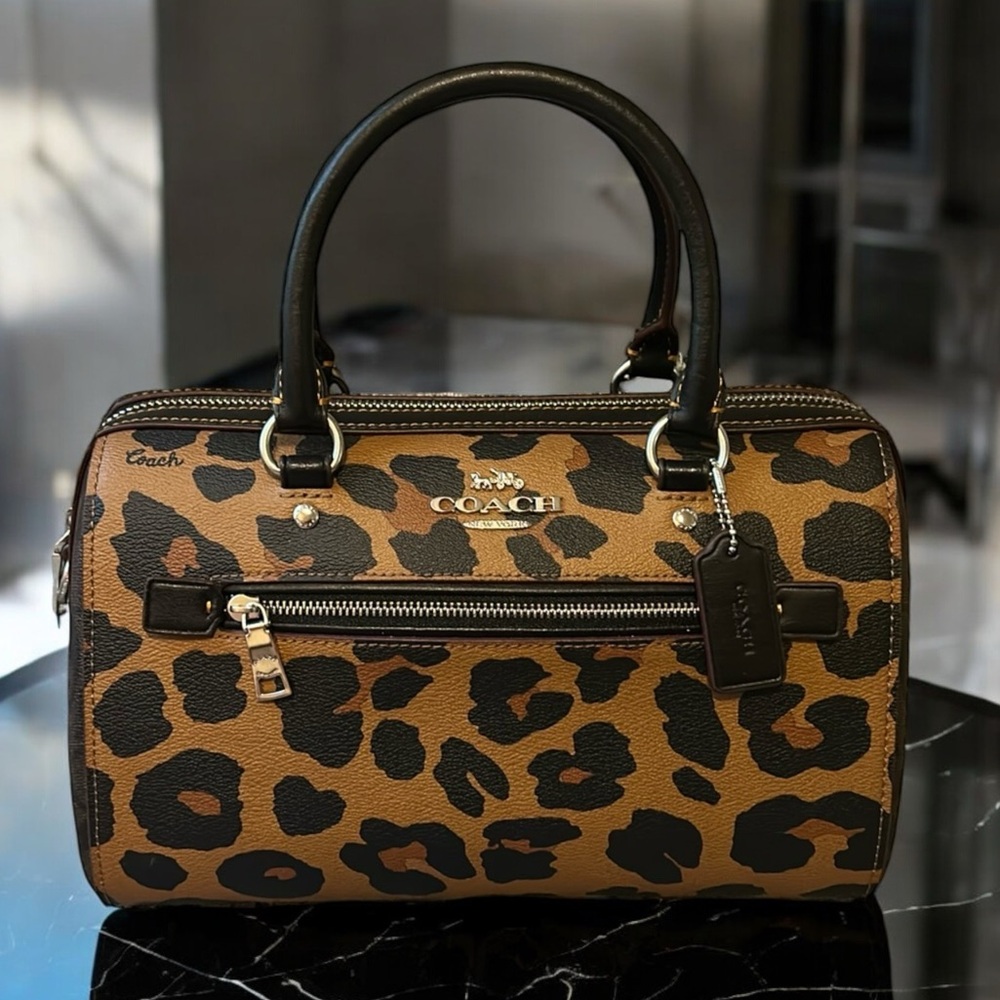 COACH Leopard Rowan Satchel / Crossbody